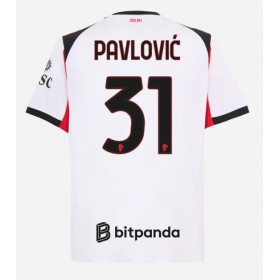 Pánské fotbalový oblečení AC Milan Strahinja Pavlovic #31 Venkovní košile 2025-26 Krátkým Rukávem